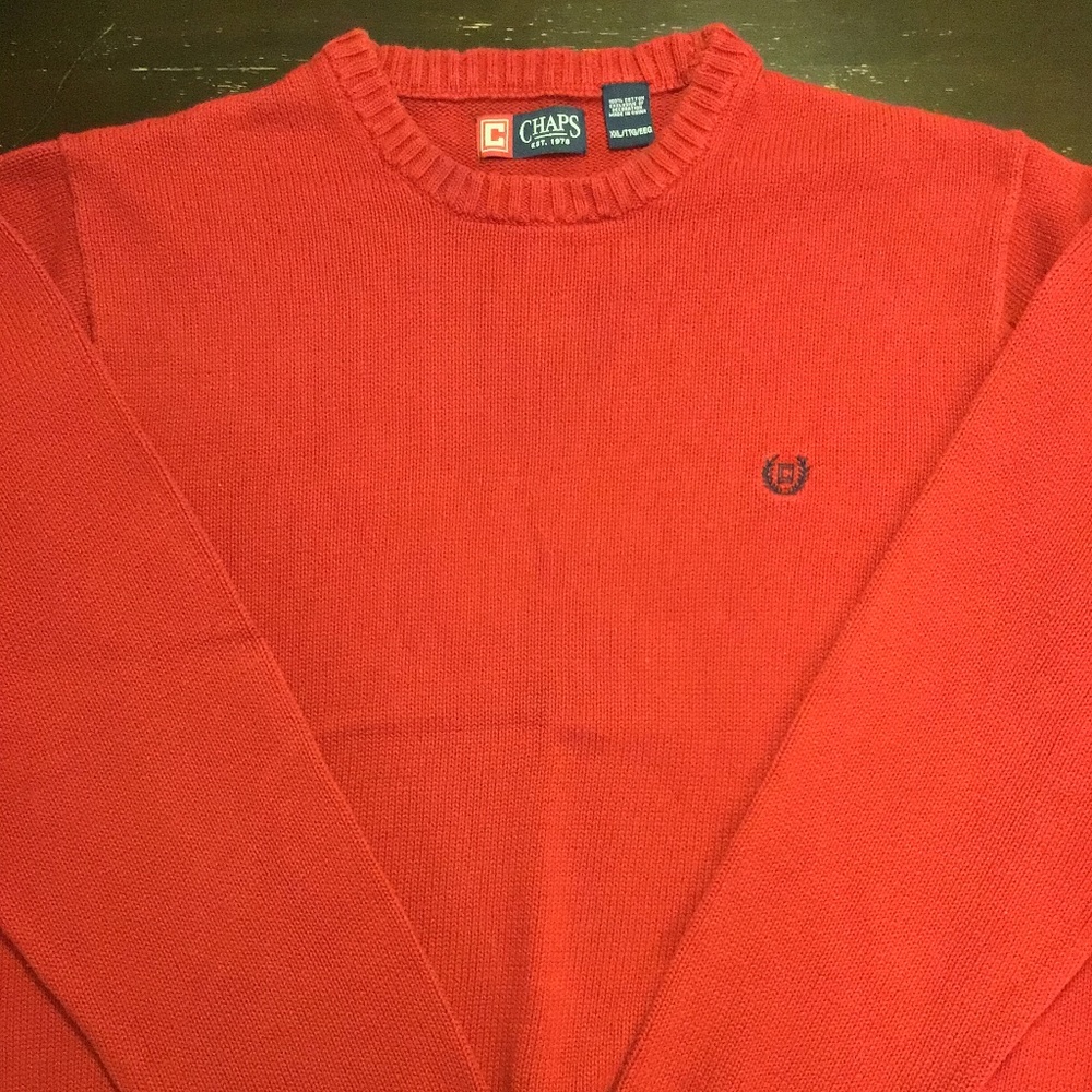 Chaps Men Red Sweater XXL